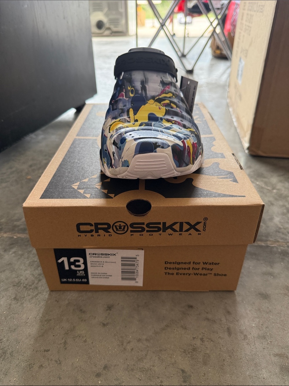 Men’s Hybrid Clog in Multicolor Splash - Size 13